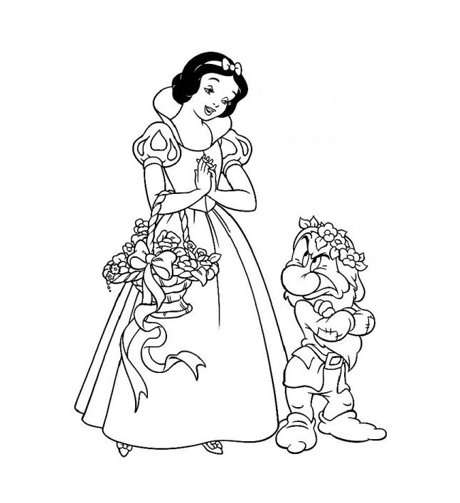 Dibujo para colorear: Snow White and the Seven Dwarfs (Películas de animación) #133834 - Dibujos para Colorear e Imprimir Gratis