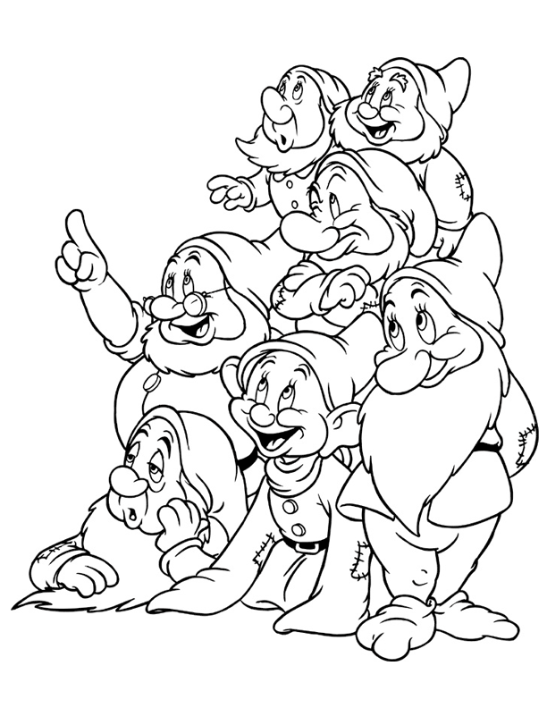 Dibujo para colorear: Snow White and the Seven Dwarfs (Películas de animación) #133856 - Dibujos para Colorear e Imprimir Gratis