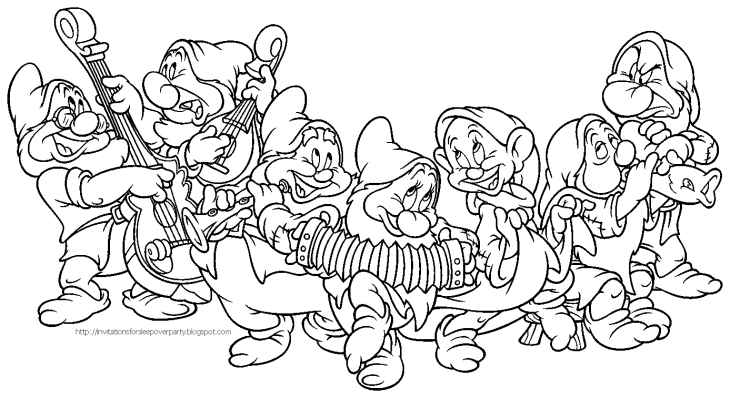 Dibujo para colorear: Snow White and the Seven Dwarfs (Películas de animación) #133857 - Dibujos para Colorear e Imprimir Gratis