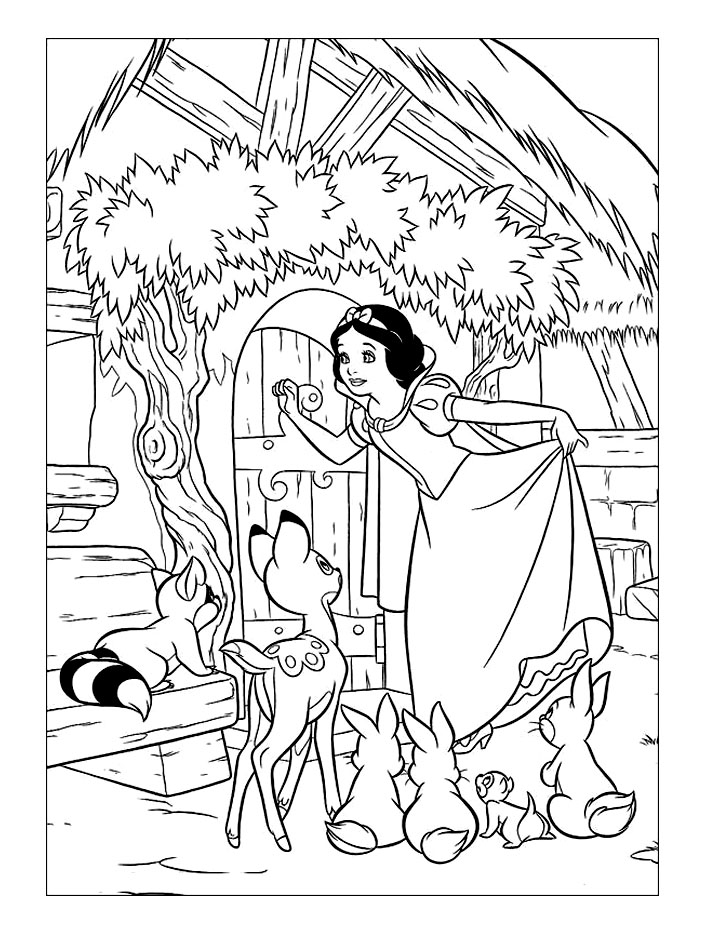Dibujo para colorear: Snow White and the Seven Dwarfs (Películas de animación) #133909 - Dibujos para Colorear e Imprimir Gratis