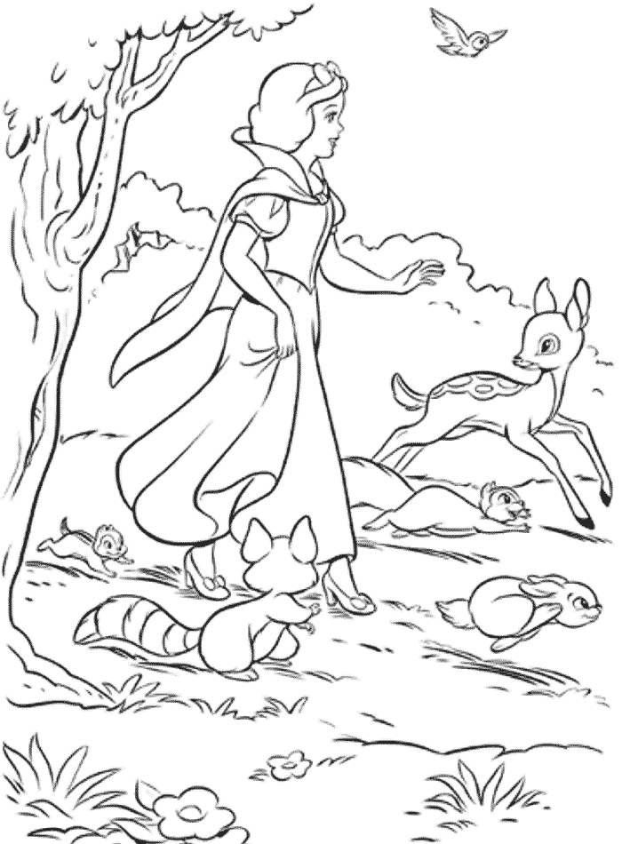 Dibujo para colorear: Snow White and the Seven Dwarfs (Películas de animación) #133915 - Dibujos para Colorear e Imprimir Gratis