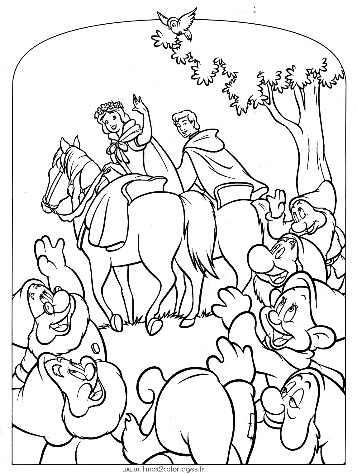 Dibujo para colorear: Snow White and the Seven Dwarfs (Películas de animación) #133920 - Dibujos para Colorear e Imprimir Gratis