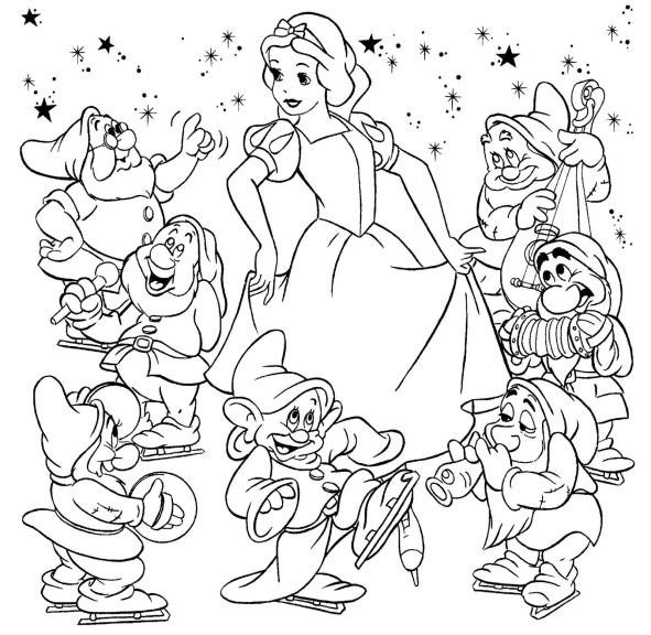 Dibujo para colorear: Snow White and the Seven Dwarfs (Películas de animación) #133922 - Dibujos para Colorear e Imprimir Gratis