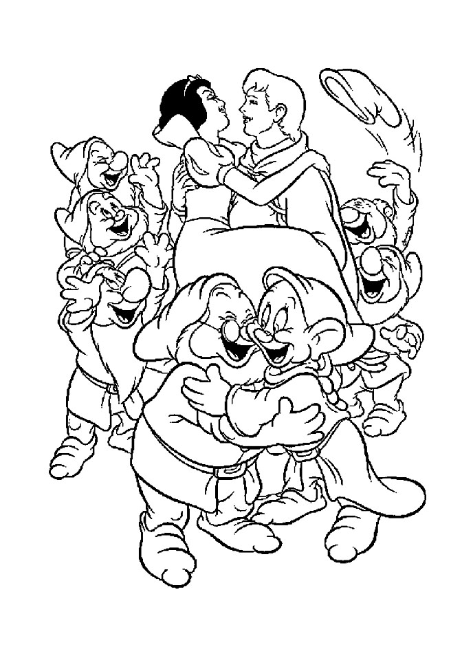 Dibujo para colorear: Snow White and the Seven Dwarfs (Películas de animación) #133924 - Dibujos para Colorear e Imprimir Gratis