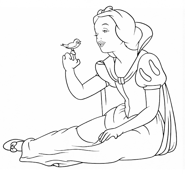 Dibujo para colorear: Snow White and the Seven Dwarfs (Películas de animación) #133935 - Dibujos para Colorear e Imprimir Gratis