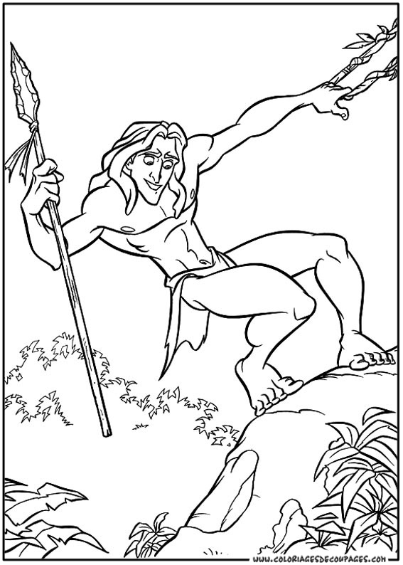 Dibujo para colorear: Tarzan (Películas de animación) #131088 - Dibujos para Colorear e Imprimir Gratis