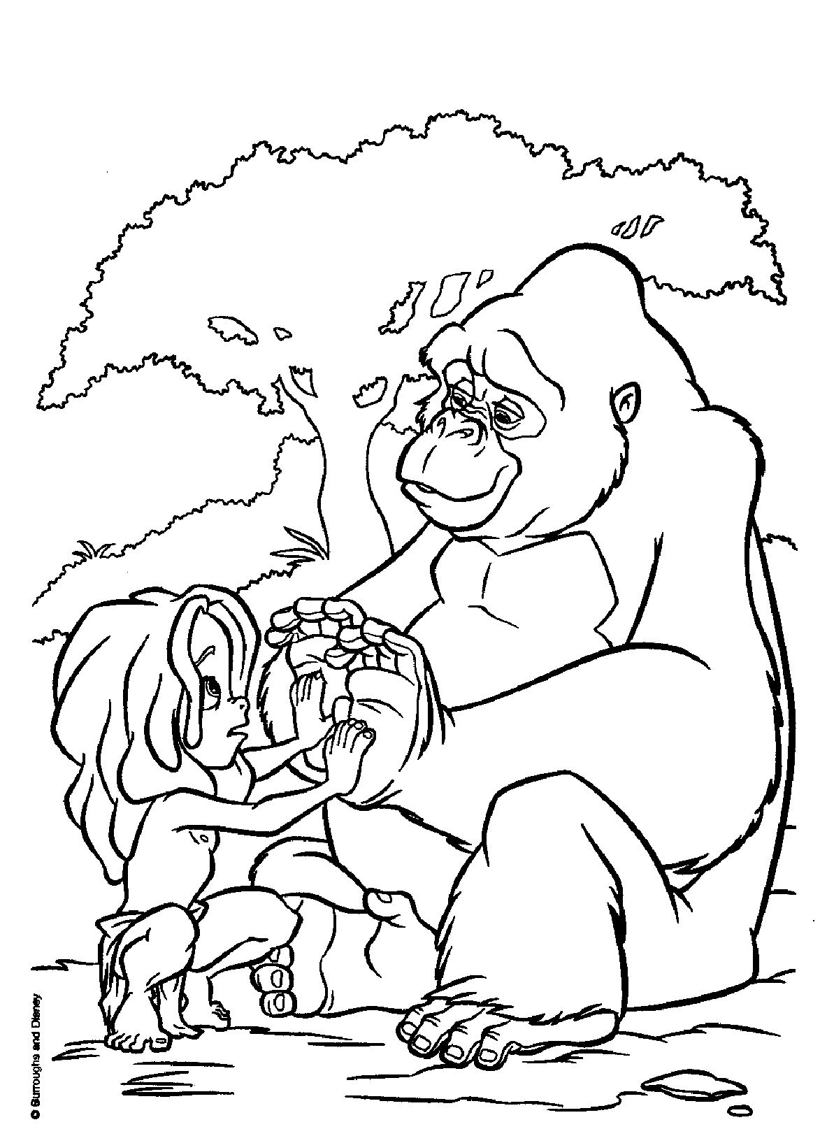 Dibujo para colorear: Tarzan (Películas de animación) #131201 - Dibujos para Colorear e Imprimir Gratis