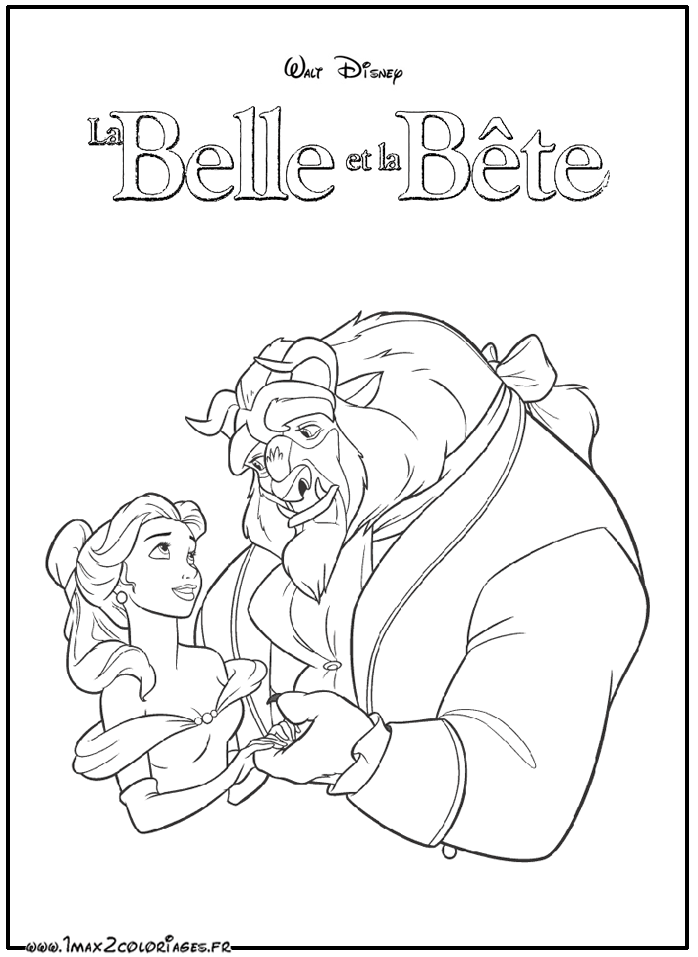 Dibujo para colorear: The Beauty and the Beast (Películas de animación) #130903 - Dibujos para Colorear e Imprimir Gratis