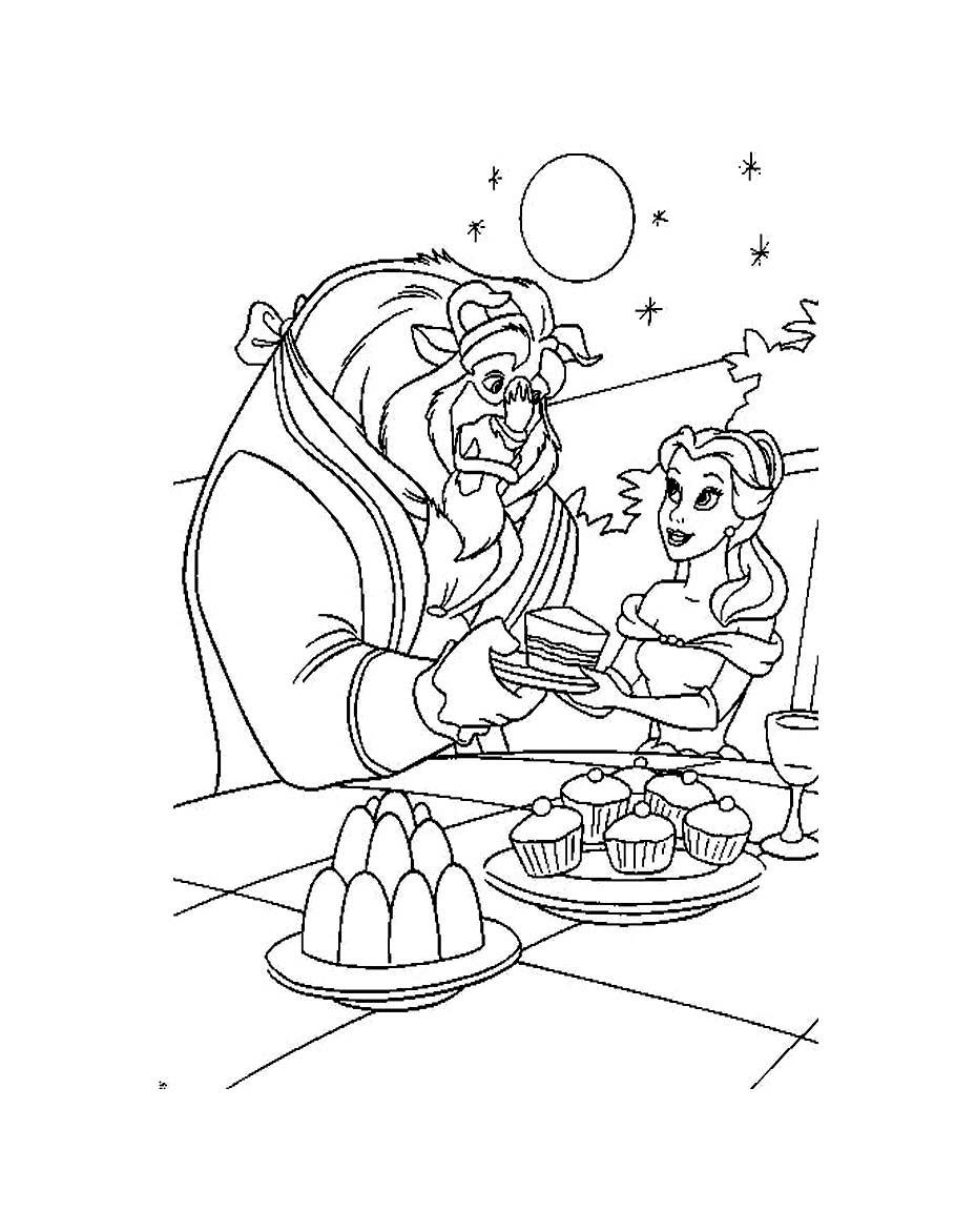 Dibujo para colorear: The Beauty and the Beast (Películas de animación) #130970 - Dibujos para Colorear e Imprimir Gratis