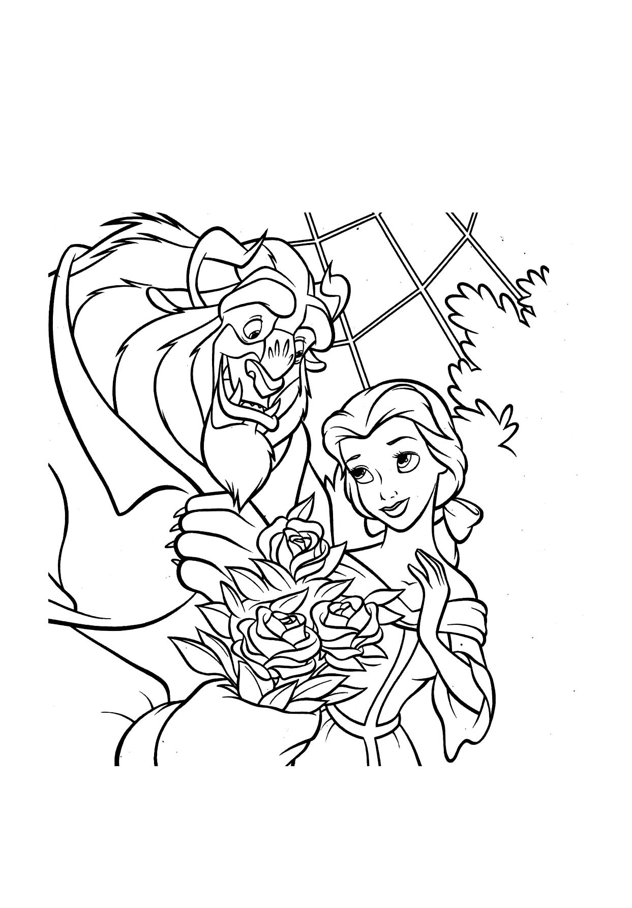 Dibujo para colorear: The Beauty and the Beast (Películas de animación) #130983 - Dibujos para Colorear e Imprimir Gratis