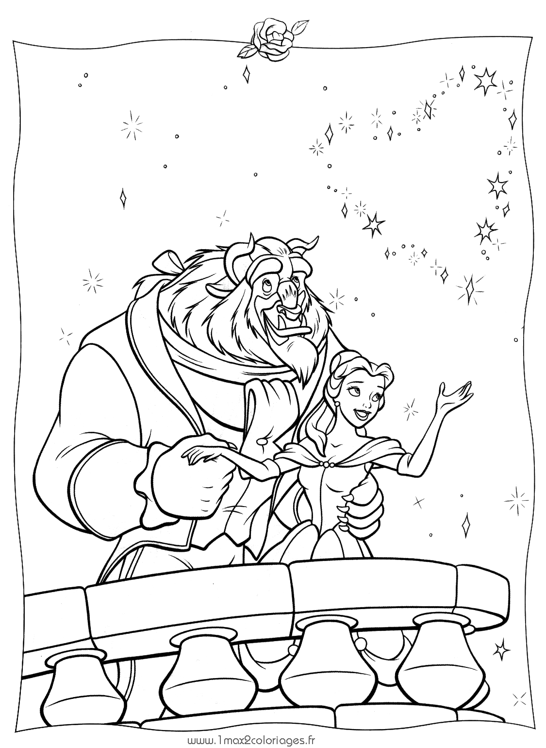 Dibujo para colorear: The Beauty and the Beast (Películas de animación) #131008 - Dibujos para Colorear e Imprimir Gratis