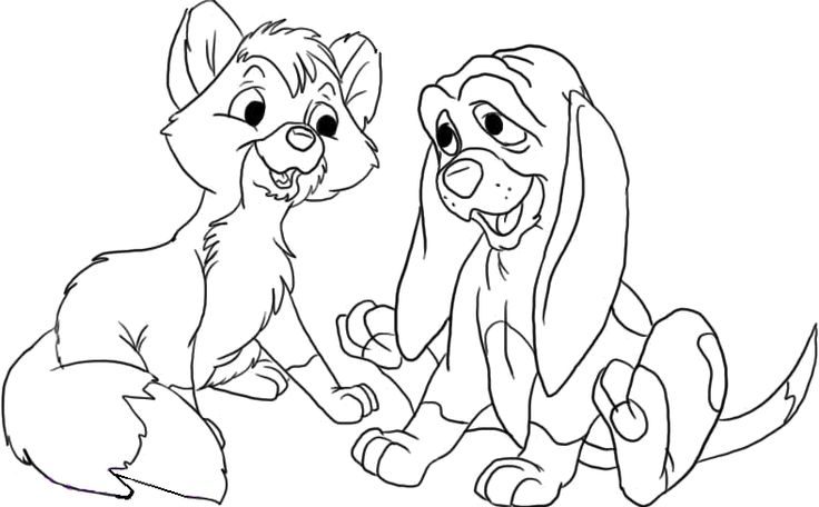 Dibujo para colorear: The Fox and the Hound (Películas de animación) #132919 - Dibujos para Colorear e Imprimir Gratis