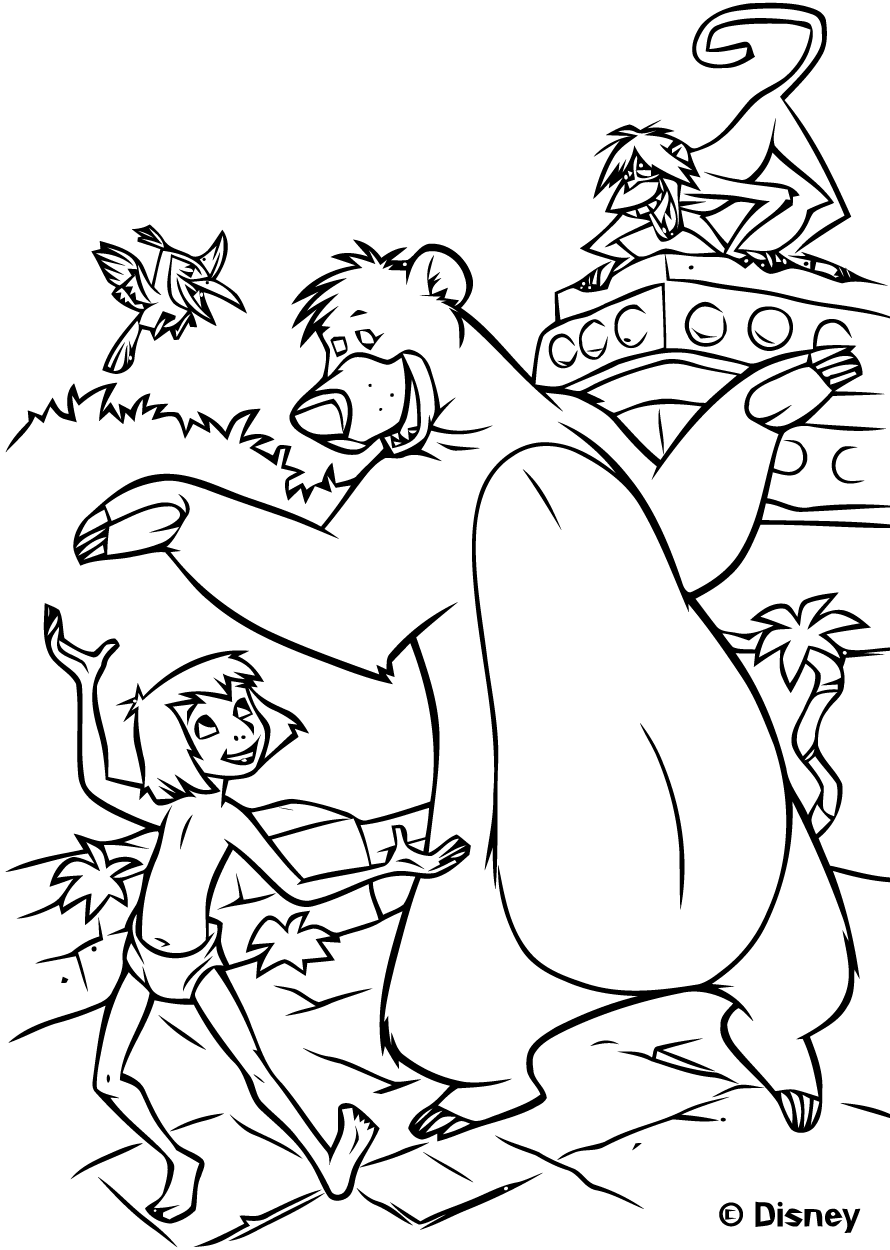 Dibujo para colorear: The Jungle Book (Películas de animación) #130030 - Dibujos para Colorear e Imprimir Gratis