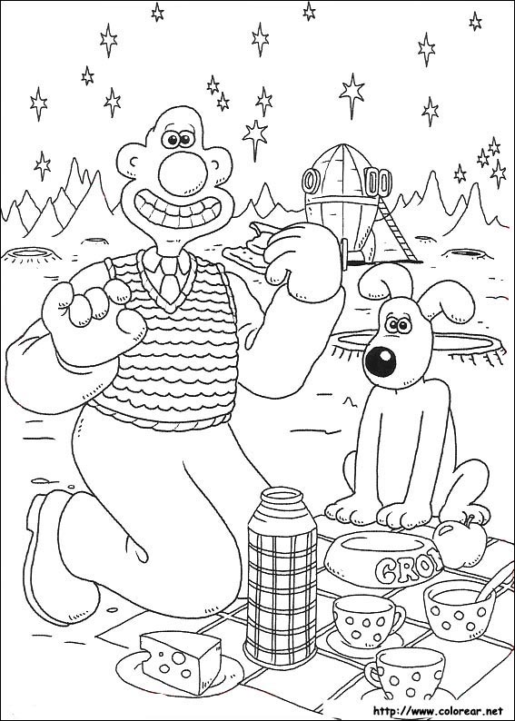 Dibujo para colorear: Wallace and Gromit (Películas de animación) #133483 - Dibujos para Colorear e Imprimir Gratis
