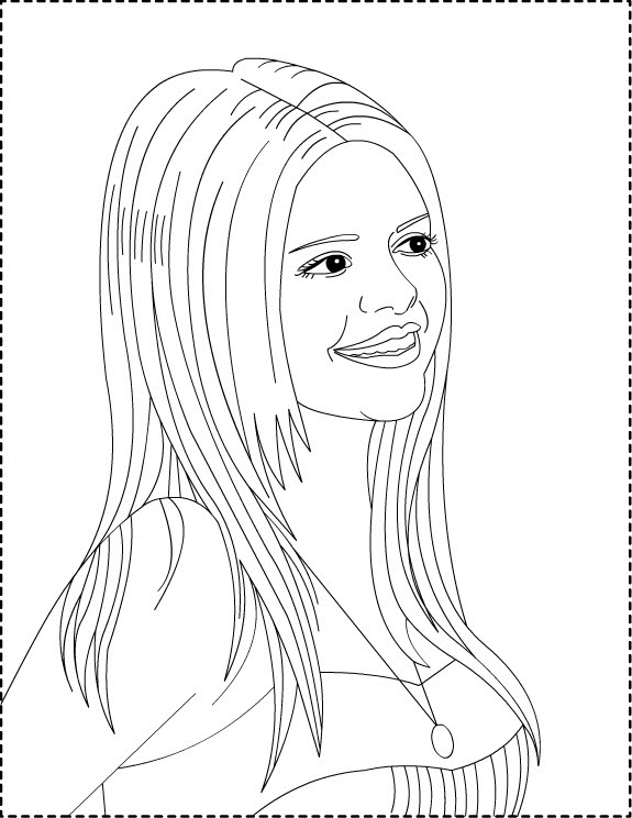 Dibujo para colorear: Selena Gomez (Persona famosa) #123818 - Dibujos para Colorear e Imprimir Gratis