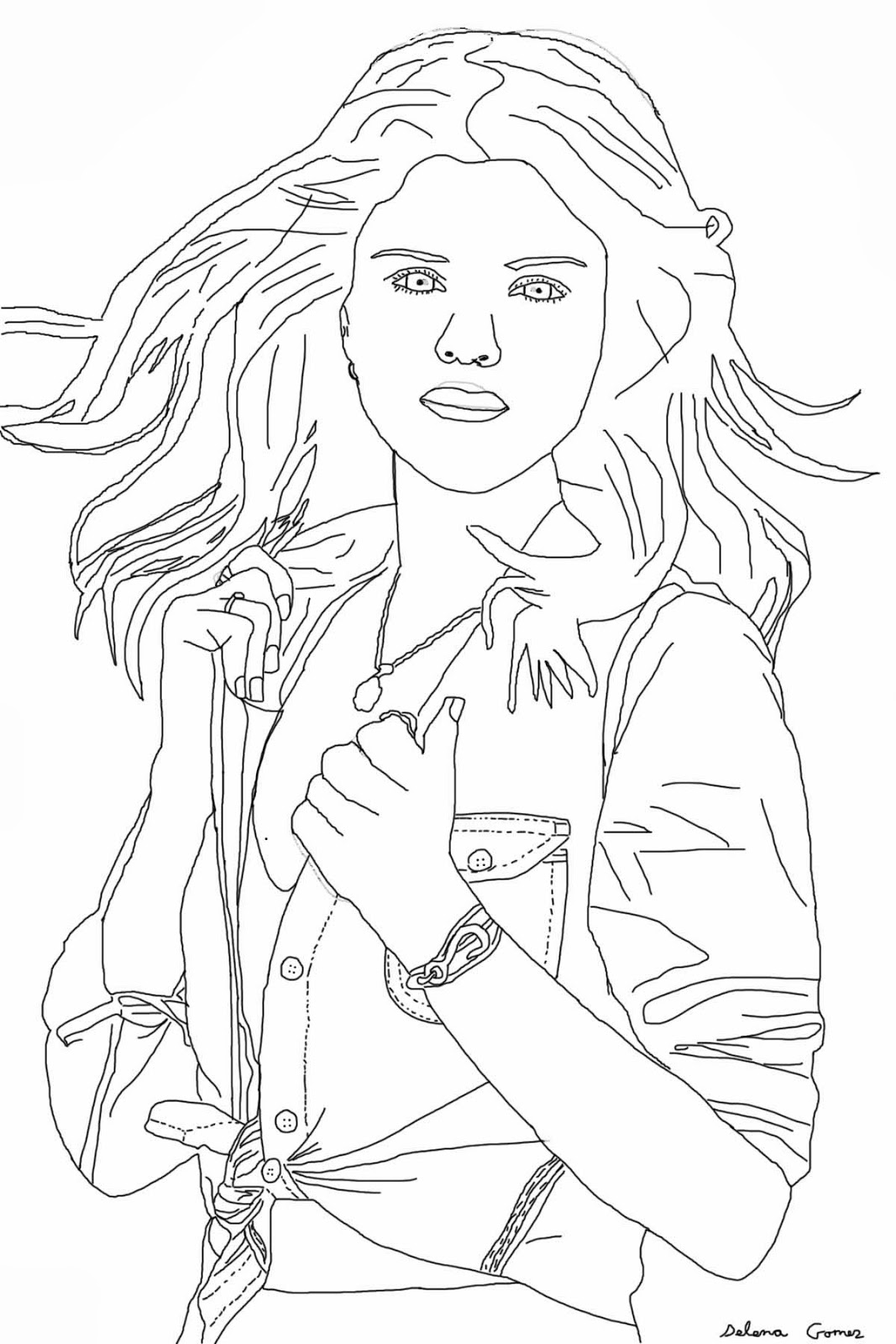 Dibujo para colorear: Selena Gomez (Persona famosa) #123827 - Dibujos para Colorear e Imprimir Gratis