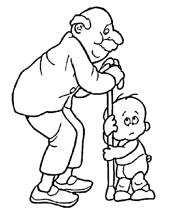 Dibujo para colorear: Abuelos (Personajes) #150635 - Dibujos para Colorear e Imprimir Gratis