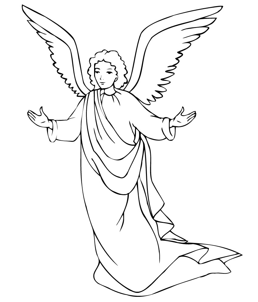 Dibujo para colorear: Angel (Personajes) #86236 - Dibujos para Colorear e Imprimir Gratis