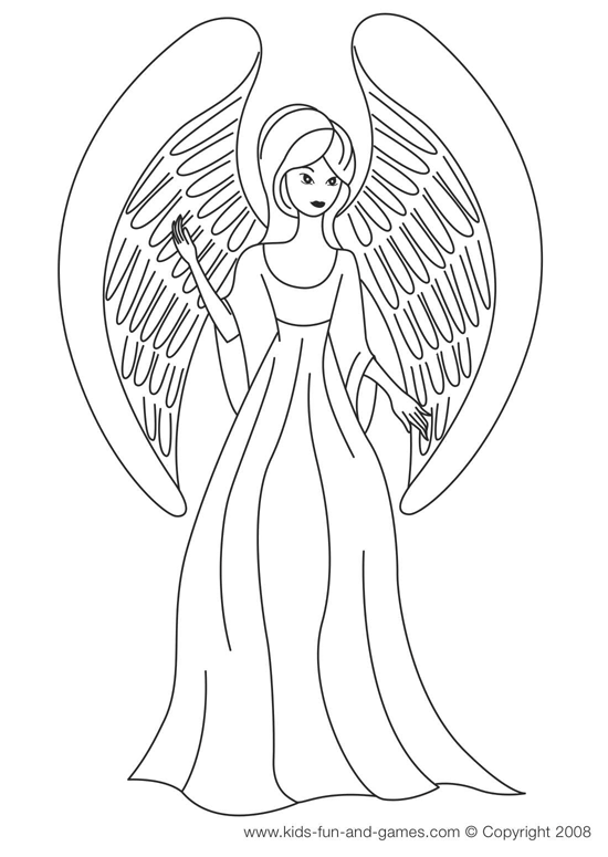 Dibujo para colorear: Angel (Personajes) #86251 - Dibujos para Colorear e Imprimir Gratis