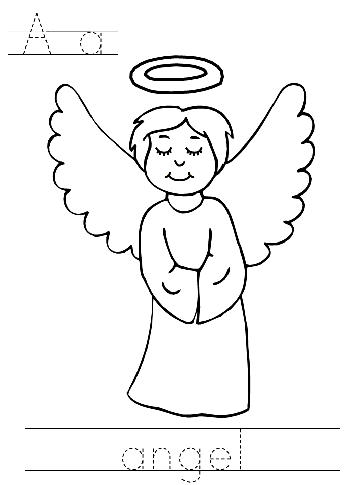 Dibujo para colorear: Angel (Personajes) #86254 - Dibujos para Colorear e Imprimir Gratis