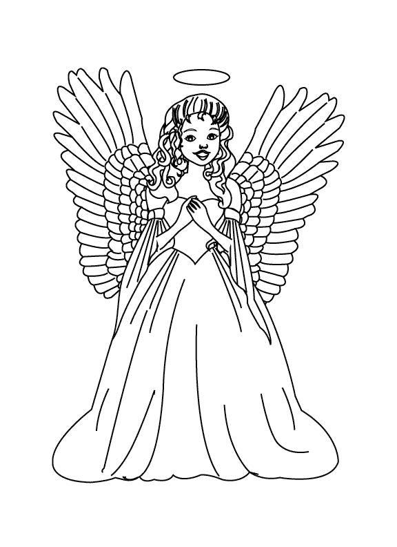 Dibujo para colorear: Angel (Personajes) #86257 - Dibujos para Colorear e Imprimir Gratis