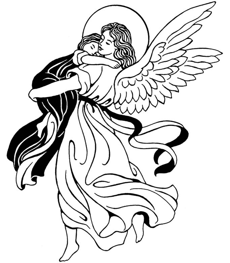 Dibujo para colorear: Angel (Personajes) #86267 - Dibujos para Colorear e Imprimir Gratis