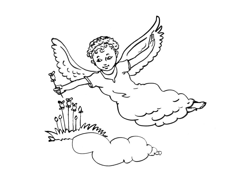 Dibujo para colorear: Angel (Personajes) #86307 - Dibujos para Colorear e Imprimir Gratis