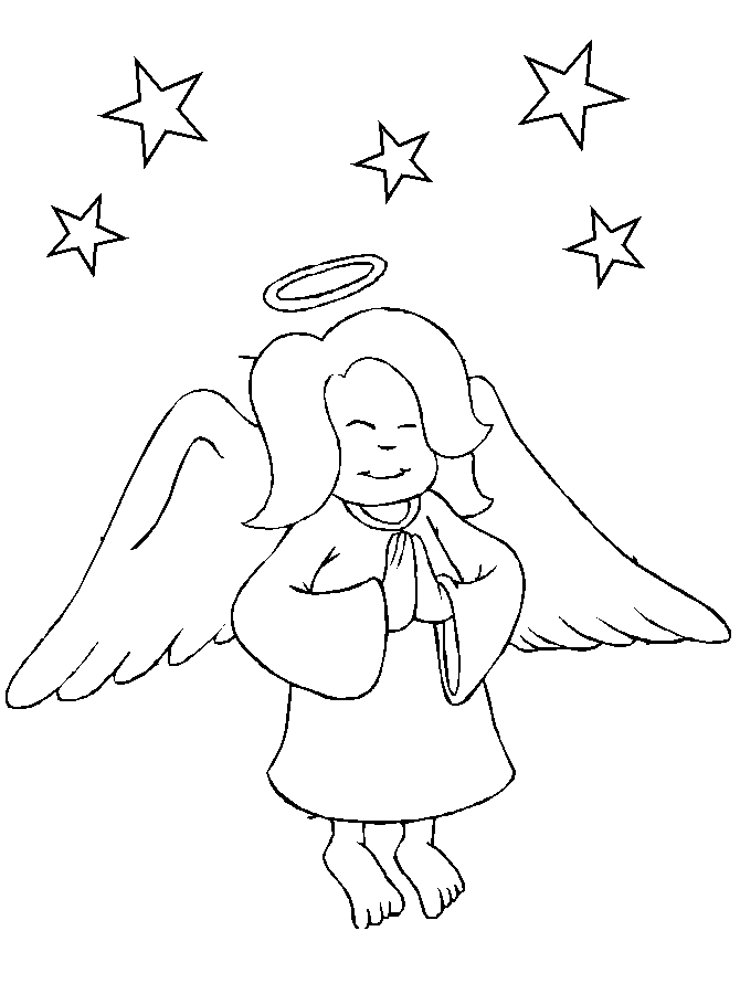 Dibujo para colorear: Angel (Personajes) #86415 - Dibujos para Colorear e Imprimir Gratis