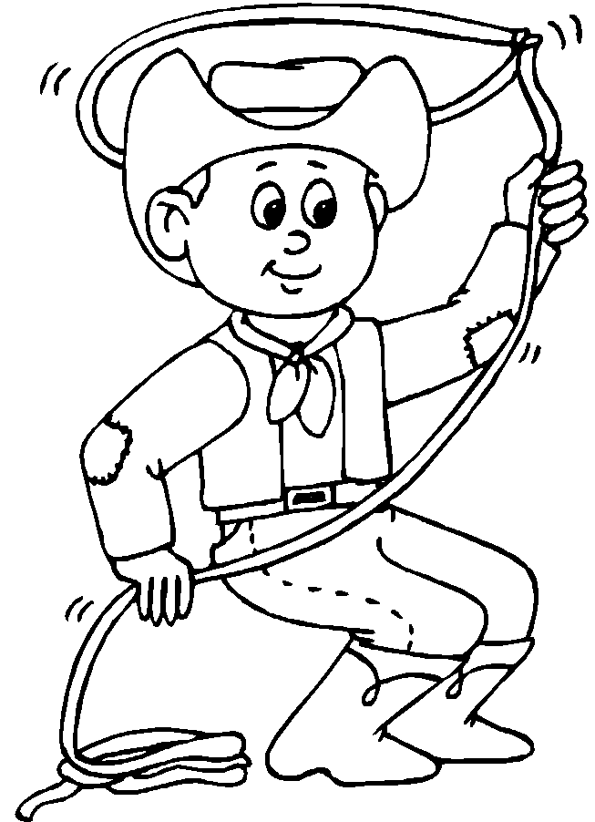 Dibujo para colorear: Cowboy (Personajes) #91421 - Dibujos para Colorear e Imprimir Gratis