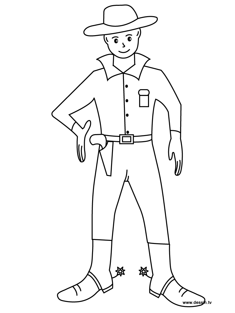 Dibujo para colorear: Cowboy (Personajes) #91444 - Dibujos para Colorear e Imprimir Gratis