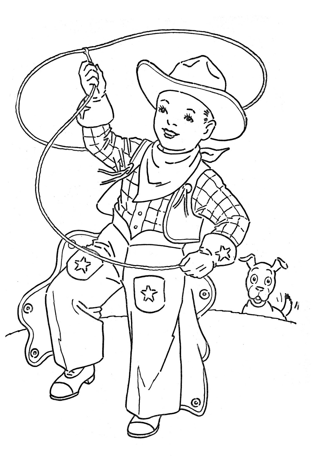 Dibujo para colorear: Cowboy (Personajes) #91551 - Dibujos para Colorear e Imprimir Gratis