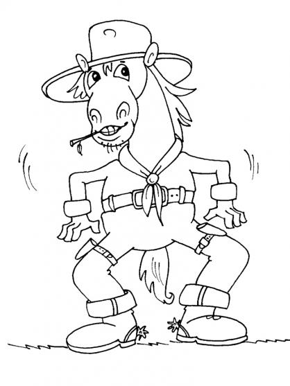 Dibujo para colorear: Cowboy (Personajes) #91565 - Dibujos para Colorear e Imprimir Gratis