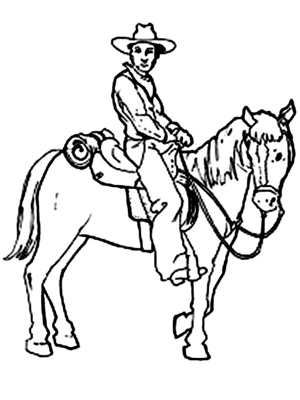 Dibujo para colorear: Cowboy (Personajes) #91657 - Dibujos para Colorear e Imprimir Gratis