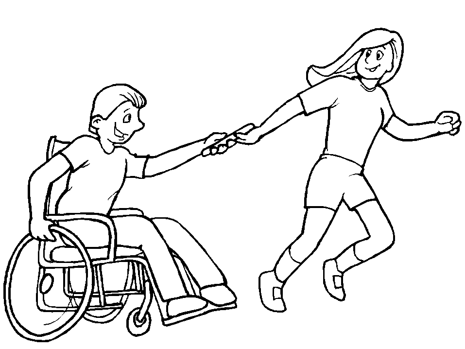 Dibujo para colorear: Discapacitado (Personajes) #98409 - Dibujos para Colorear e Imprimir Gratis