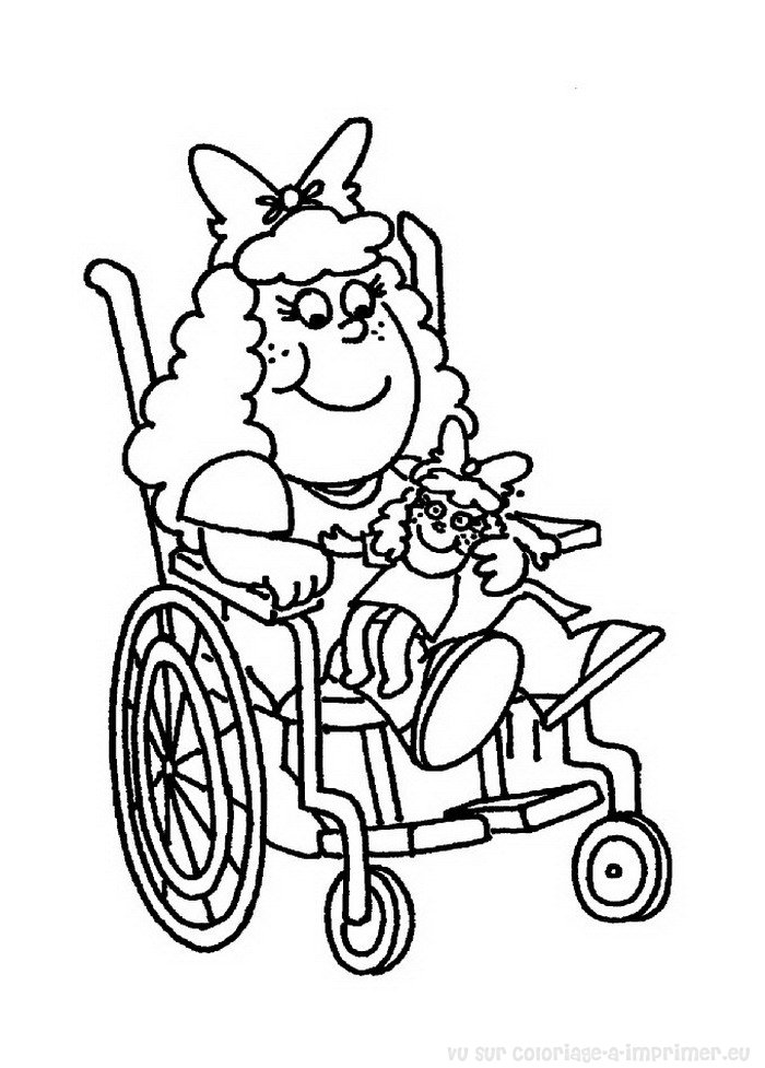Dibujo para colorear: Discapacitado (Personajes) #98433 - Dibujos para Colorear e Imprimir Gratis