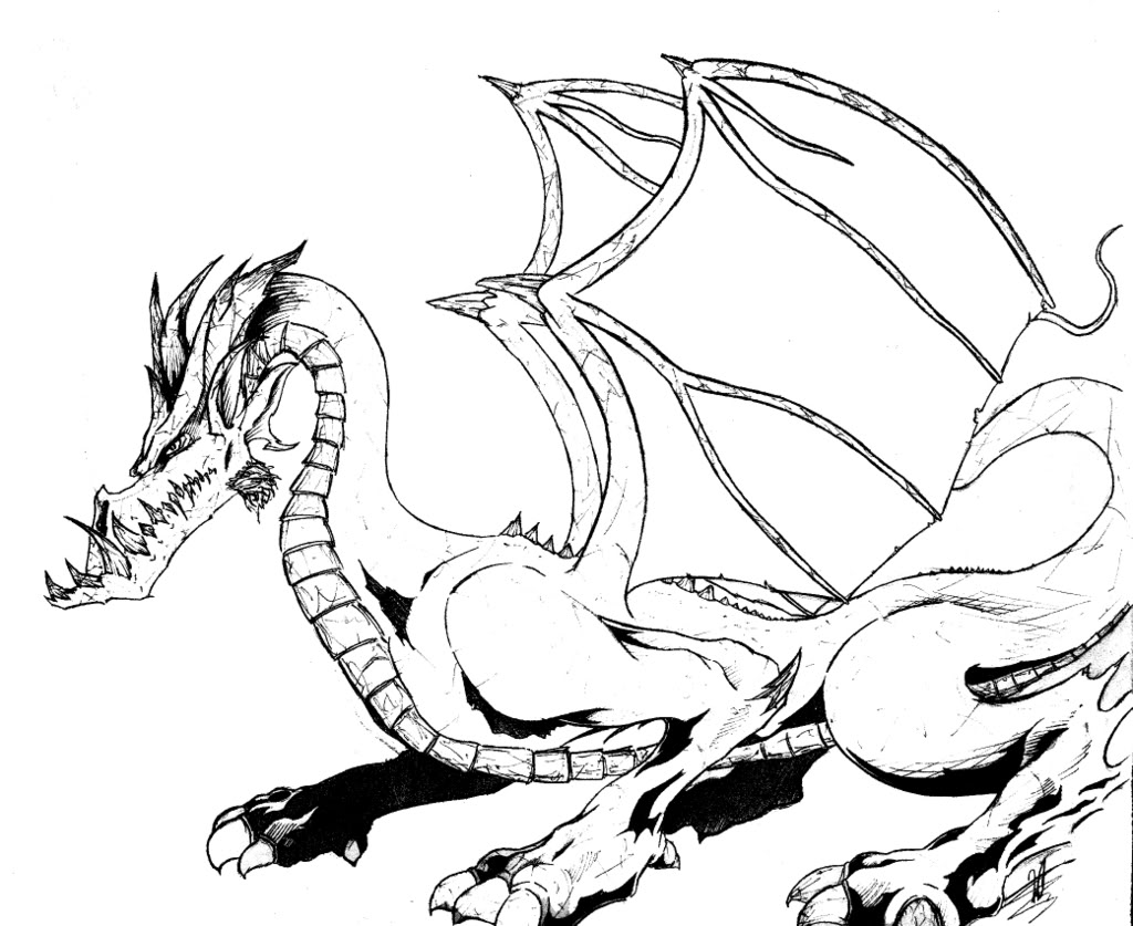 Dibujo para colorear: Dragón (Personajes) #148349 - Dibujos para Colorear e Imprimir Gratis