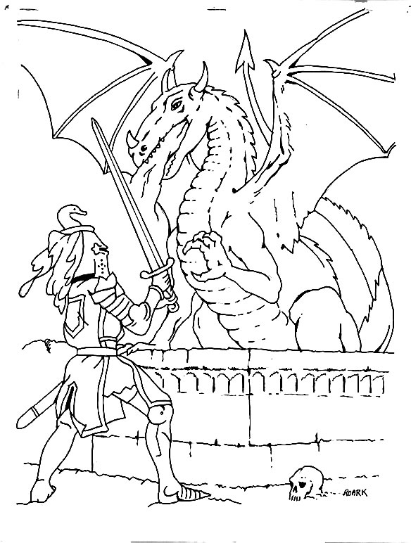 Dibujo para colorear: Dragón (Personajes) #148422 - Dibujos para Colorear e Imprimir Gratis
