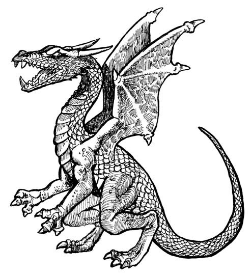 Dibujo para colorear: Dragón (Personajes) #148448 - Dibujos para Colorear e Imprimir Gratis