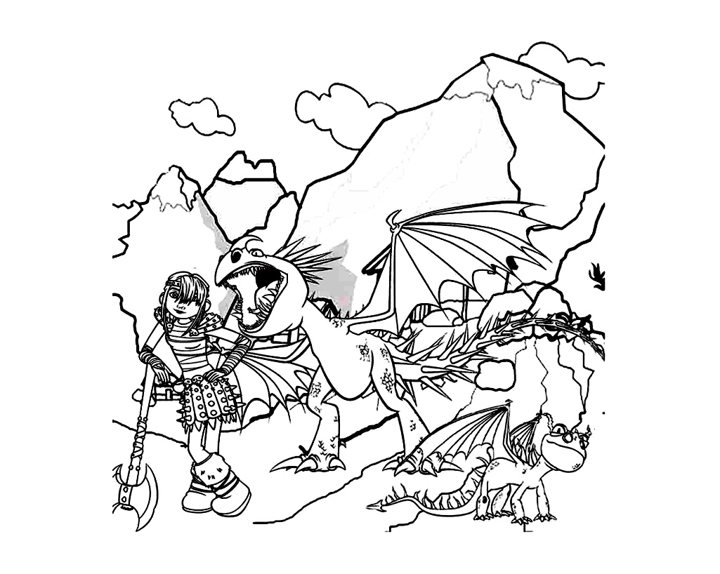 Dibujo para colorear: Dragón (Personajes) #148450 - Dibujos para Colorear e Imprimir Gratis