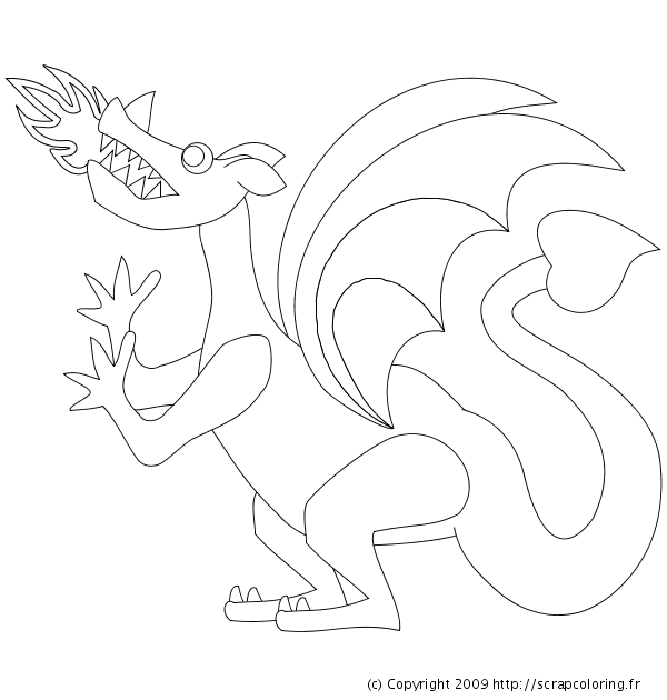Dibujo para colorear: Dragón (Personajes) #148513 - Dibujos para Colorear e Imprimir Gratis