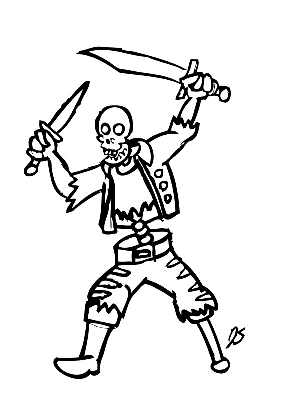 Dibujo para colorear: Esqueleto (Personajes) #147437 - Dibujos para Colorear e Imprimir Gratis