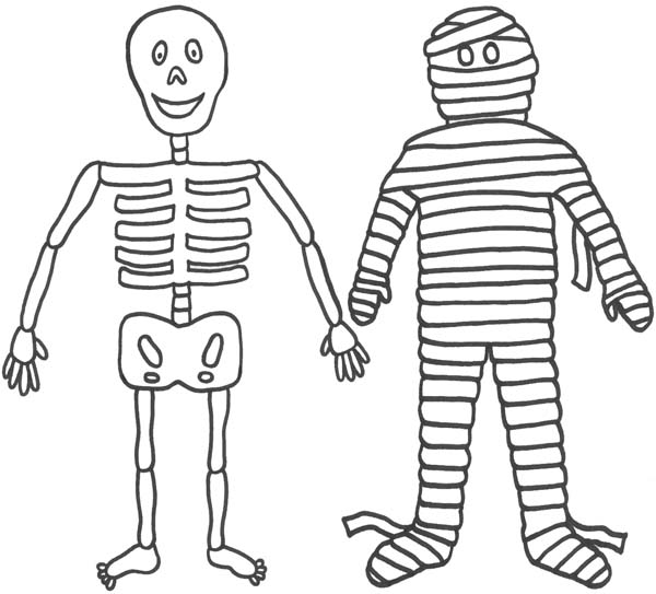 Dibujo para colorear: Esqueleto (Personajes) #147484 - Dibujos para Colorear e Imprimir Gratis
