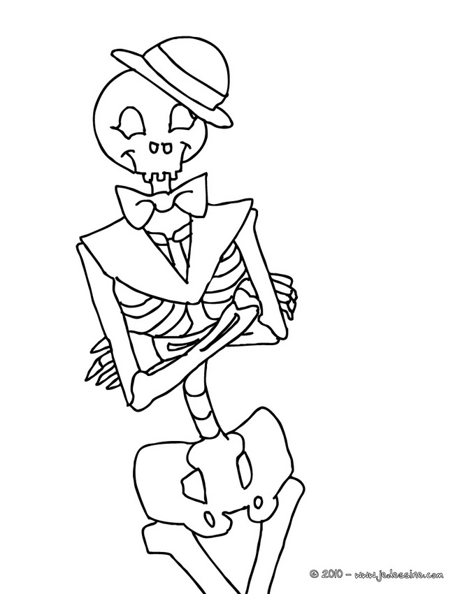 Dibujo para colorear: Esqueleto (Personajes) #147487 - Dibujos para Colorear e Imprimir Gratis