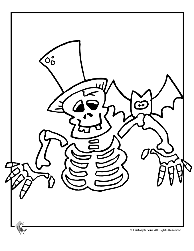Dibujo para colorear: Esqueleto (Personajes) #147496 - Dibujos para Colorear e Imprimir Gratis