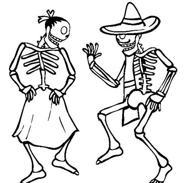 Dibujo para colorear: Esqueleto (Personajes) #147566 - Dibujos para Colorear e Imprimir Gratis