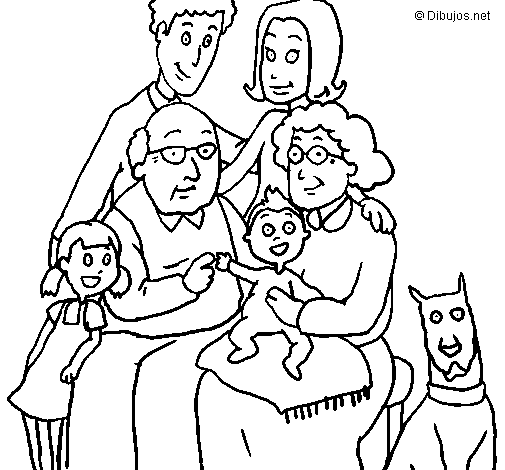 Dibujo para colorear: Familia (Personajes) #95096 - Dibujos para Colorear e Imprimir Gratis