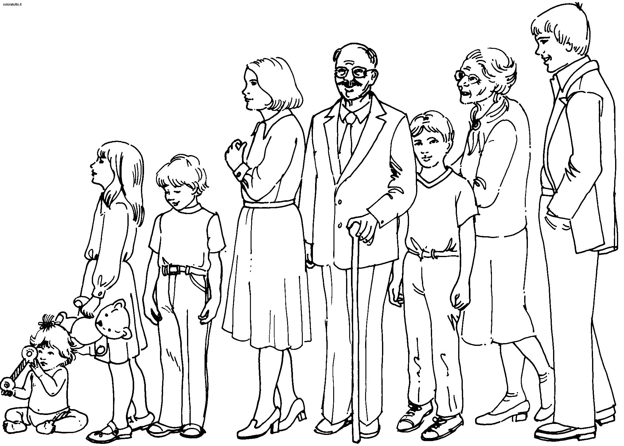 Dibujo para colorear: Familia (Personajes) #95124 - Dibujos para Colorear e Imprimir Gratis