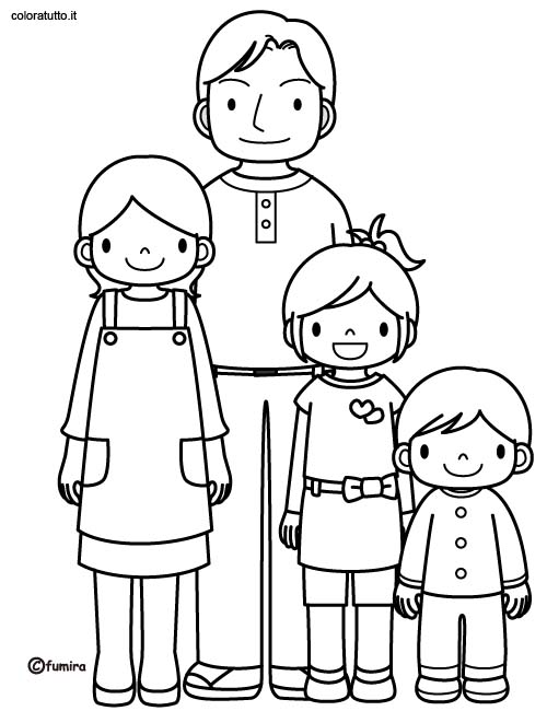 Dibujo para colorear: Familia (Personajes) #95184 - Dibujos para Colorear e Imprimir Gratis