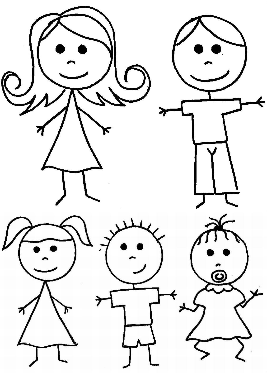 Dibujo para colorear: Familia (Personajes) #95215 - Dibujos para Colorear e Imprimir Gratis