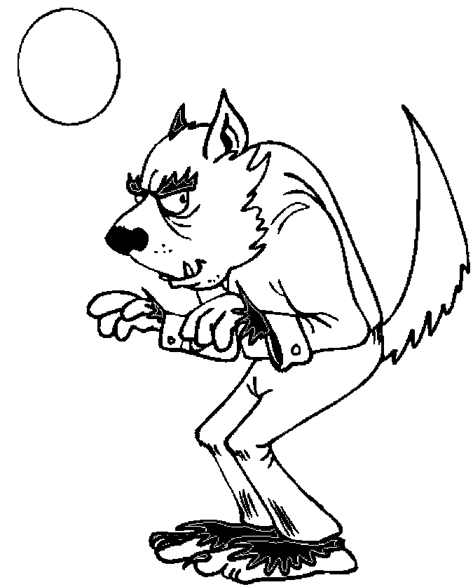 Dibujo para colorear: Hombre lobo (Personajes) #100004 - Dibujos para Colorear e Imprimir Gratis